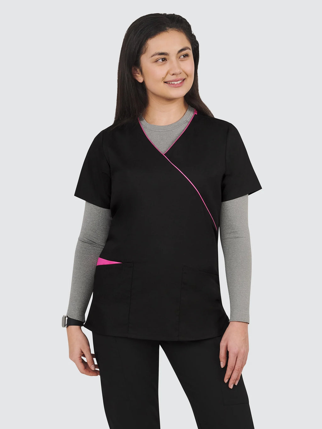 Galaxy Mock Wrap Female Scrub Top GXWT