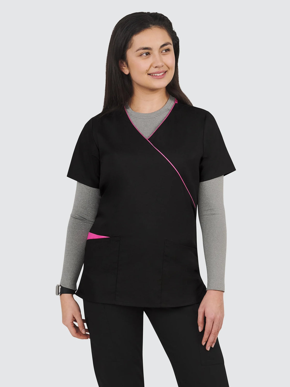 Galaxy Mock Wrap Female Scrub Top GXWT