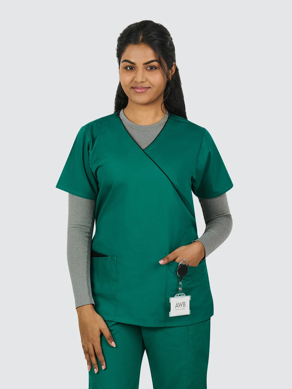 Galaxy Mock Wrap Female Scrub Top GXWT