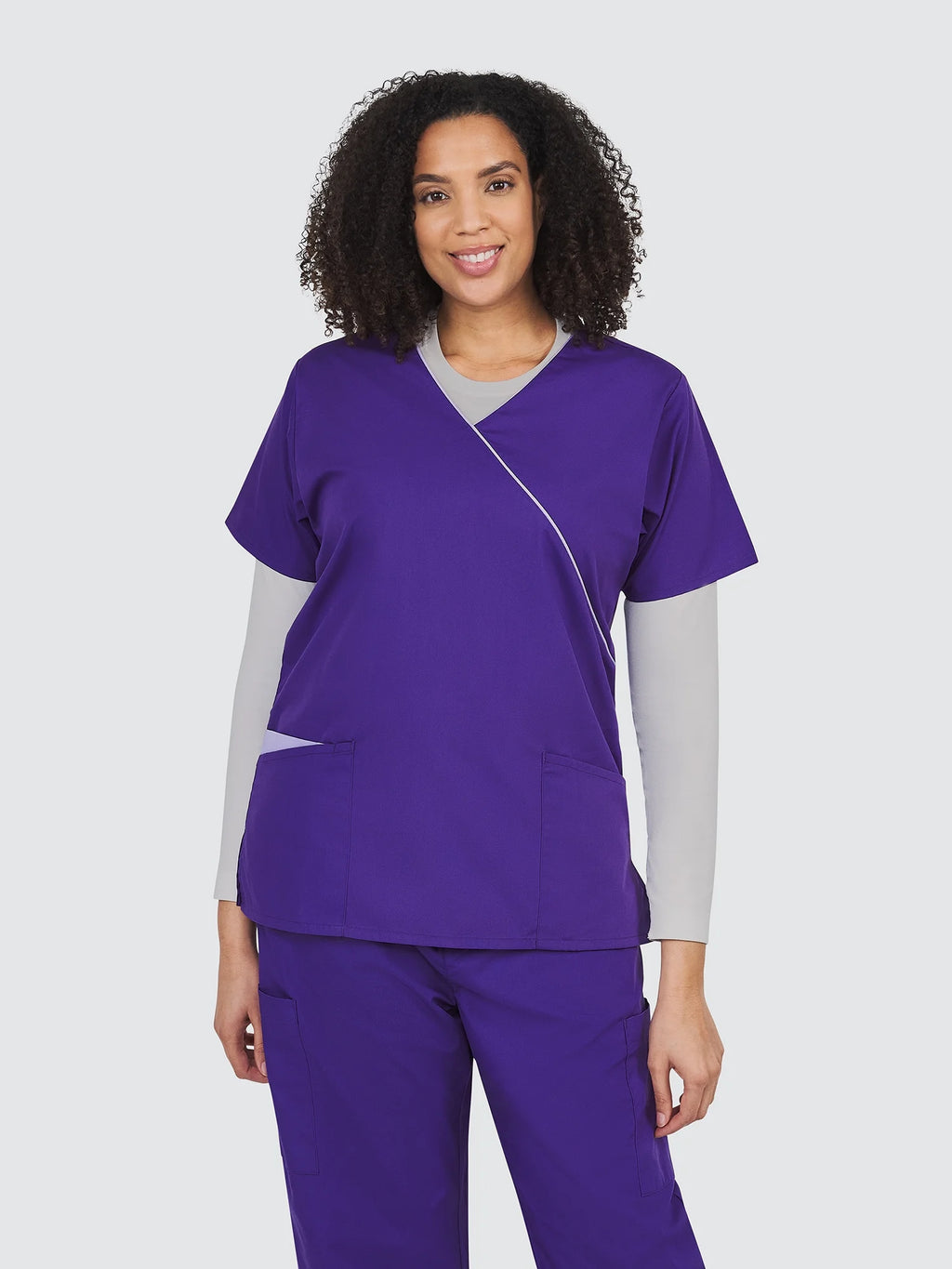 Galaxy Mock Wrap Female Scrub Top GXWT