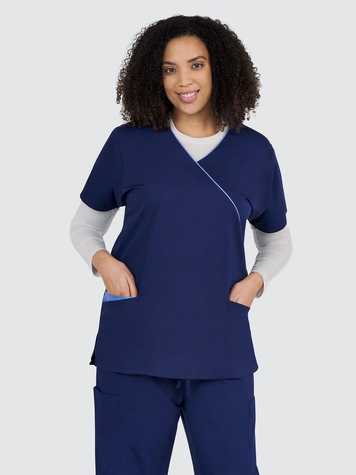 Galaxy Mock Wrap Female Scrub Top GXWT