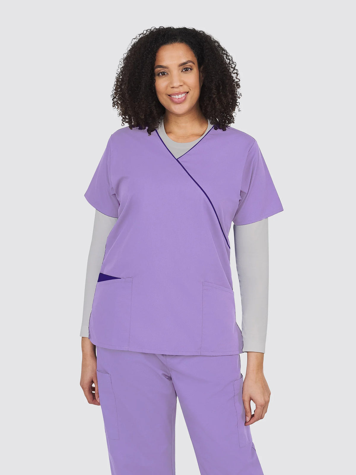 Galaxy Mock Wrap Female Scrub Top GXWT