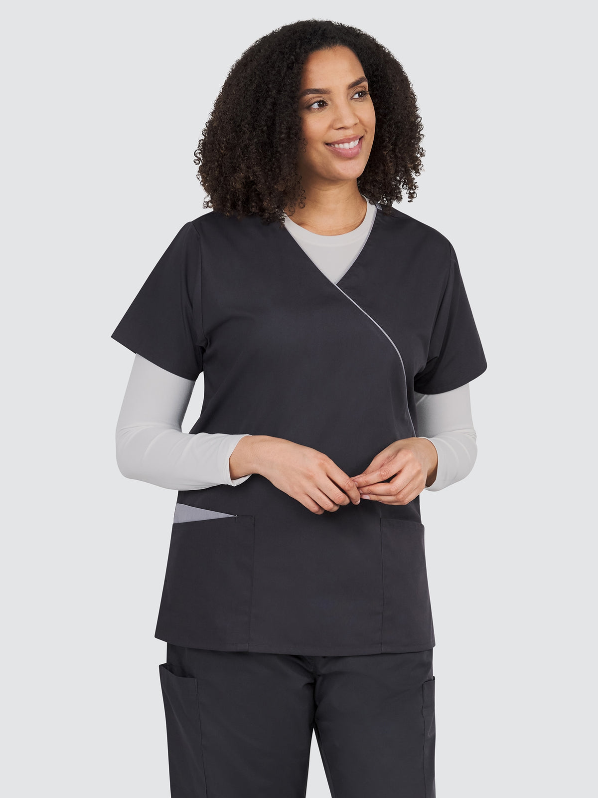 Galaxy Mock Wrap Female Scrub Top GXWT