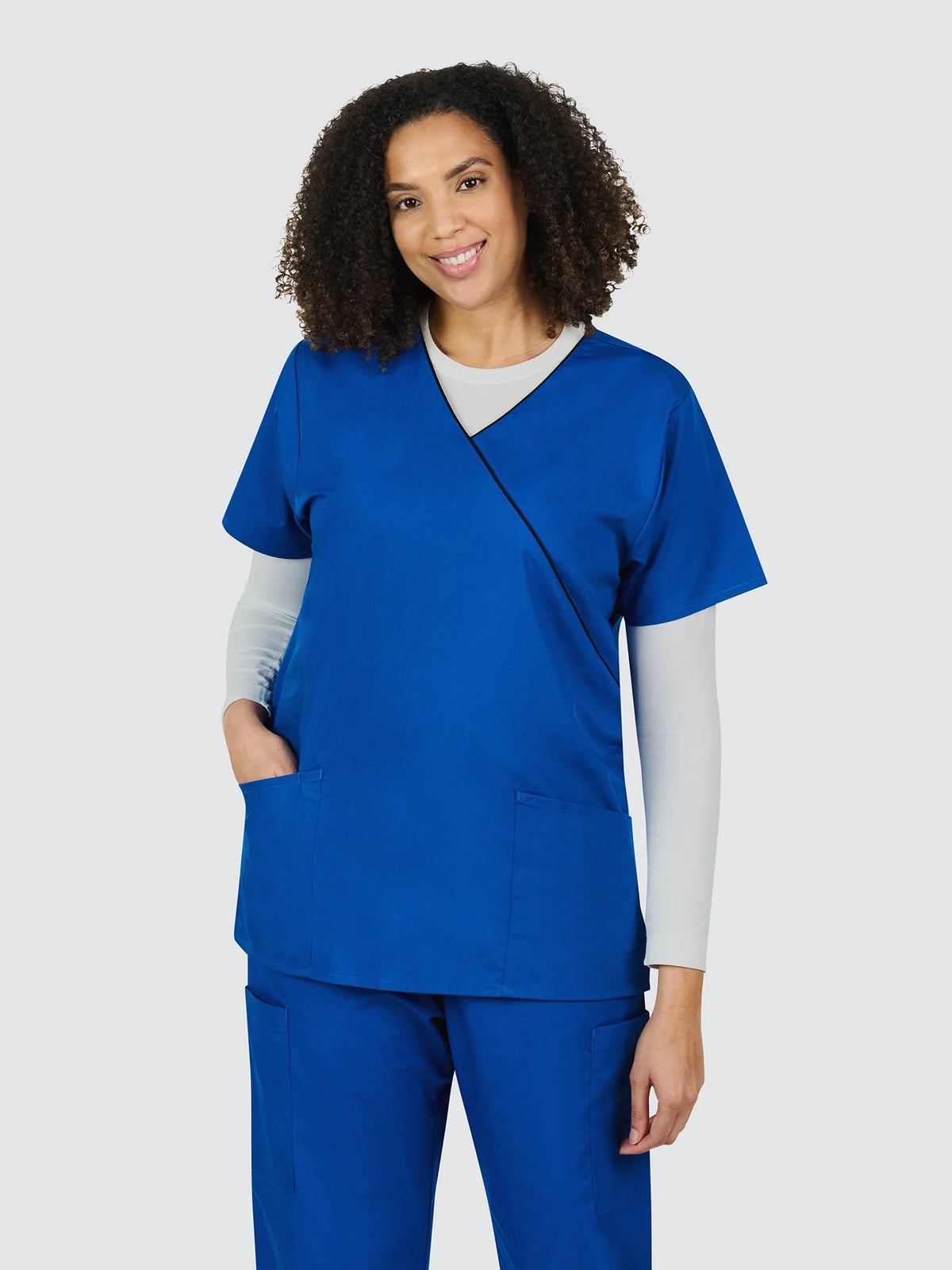 Galaxy Mock Wrap Female Scrub Top GXWT