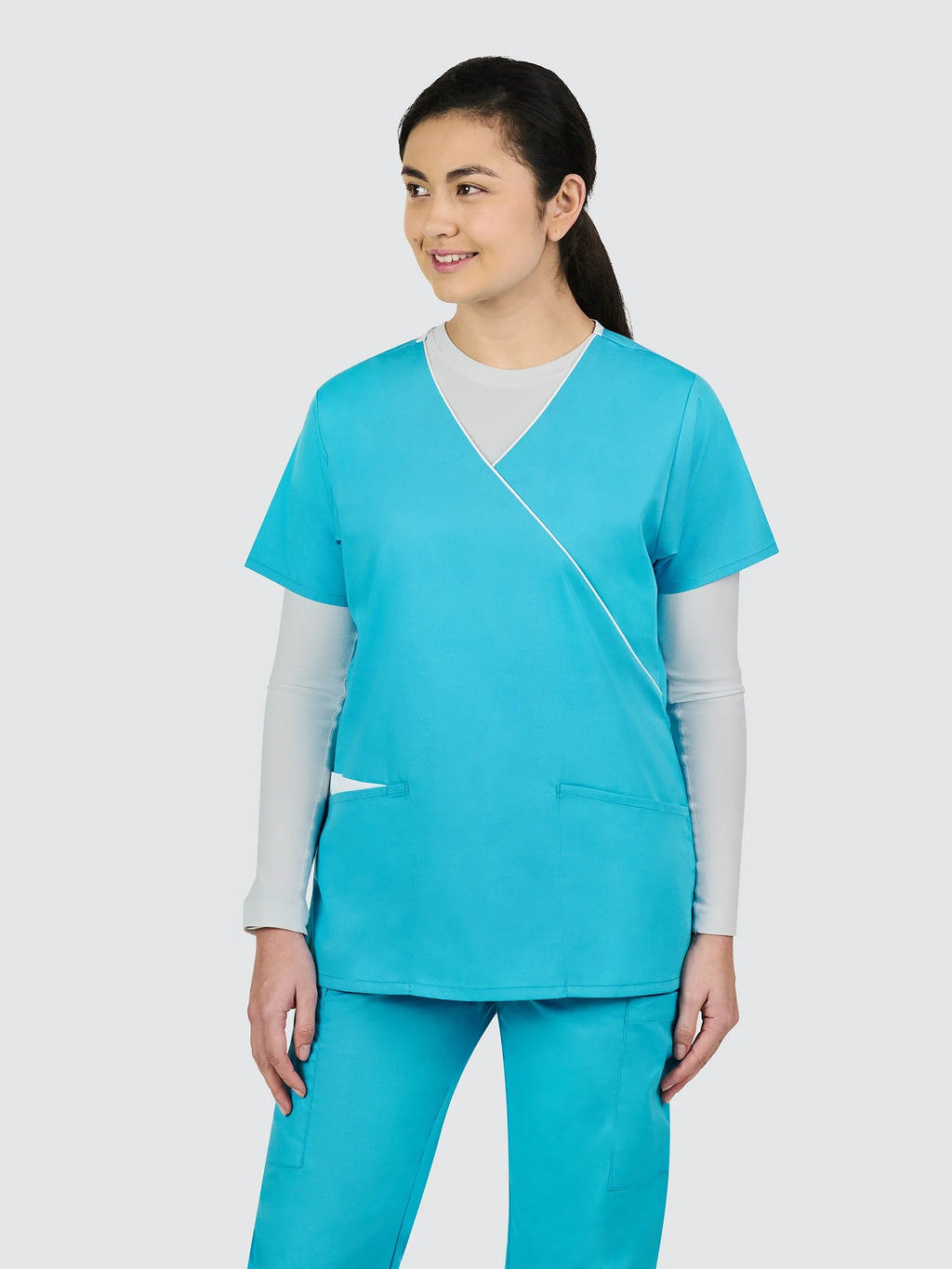 Galaxy Mock Wrap Female Scrub Top GXWT