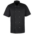 Short Sleeve Stud Chef Jacket HO10