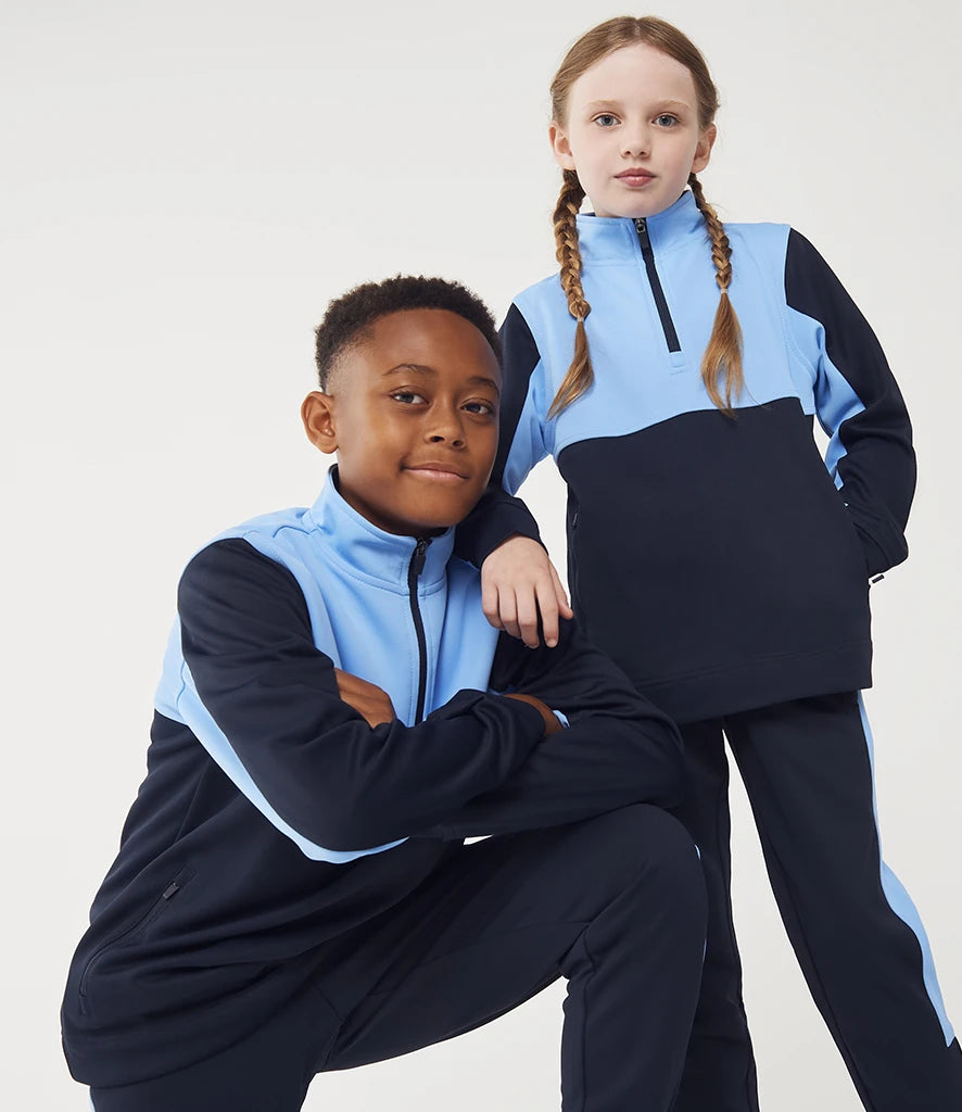 Kids Quarter Zip Tracksuit Top LV875