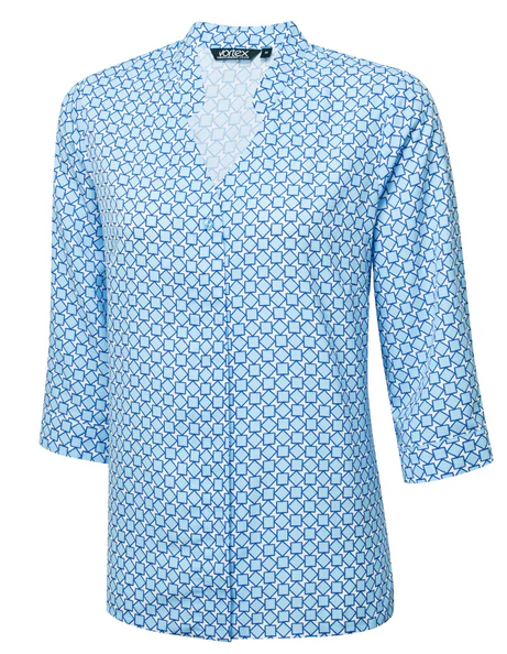 MADDIE 3/4 Sleeve Print Blouse