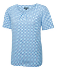 MOLLY Short Sleeve Tuck Neck Comfort Blouse