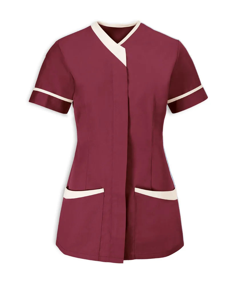 Contrast V-Neck Female Tunic NF54