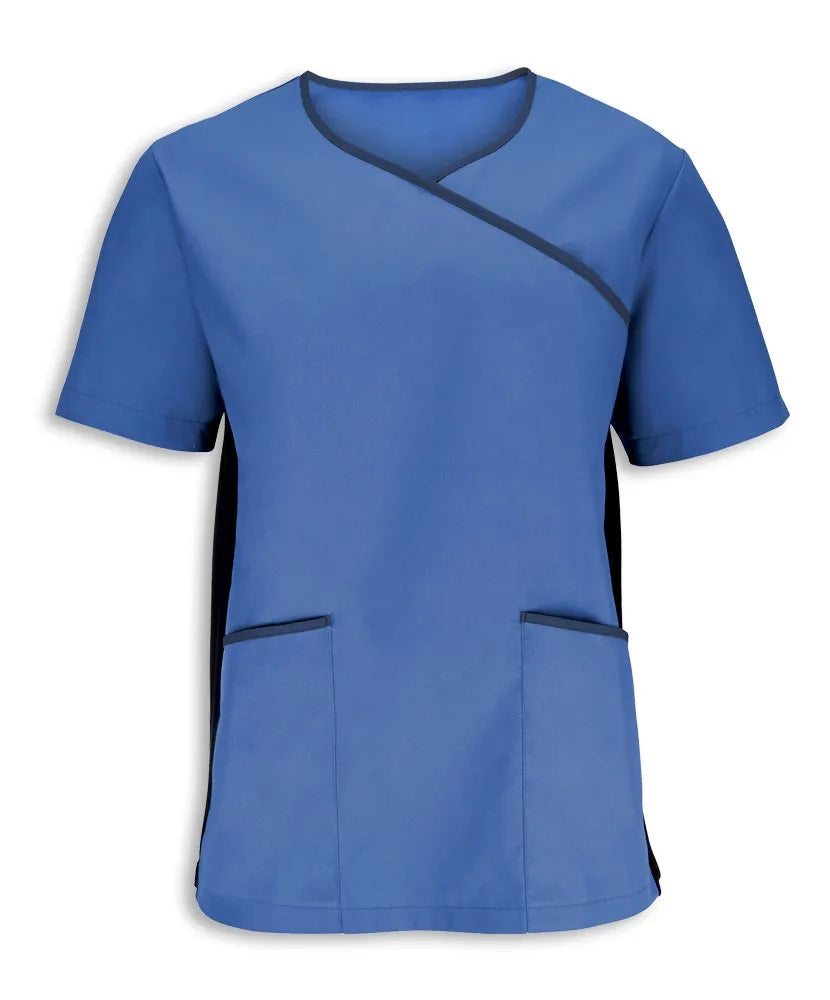 Stretch Male Fit Contrast Scrub Top NM43