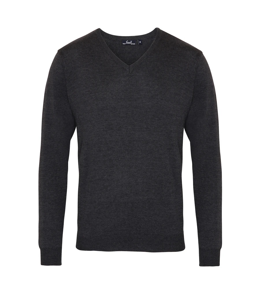Knitted Cotton Acrylic V Neck Sweater PR694