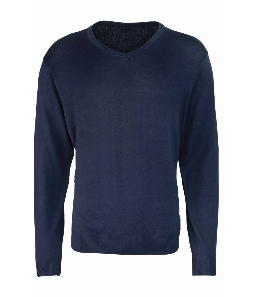 Knitted Cotton Acrylic V Neck Sweater PR694