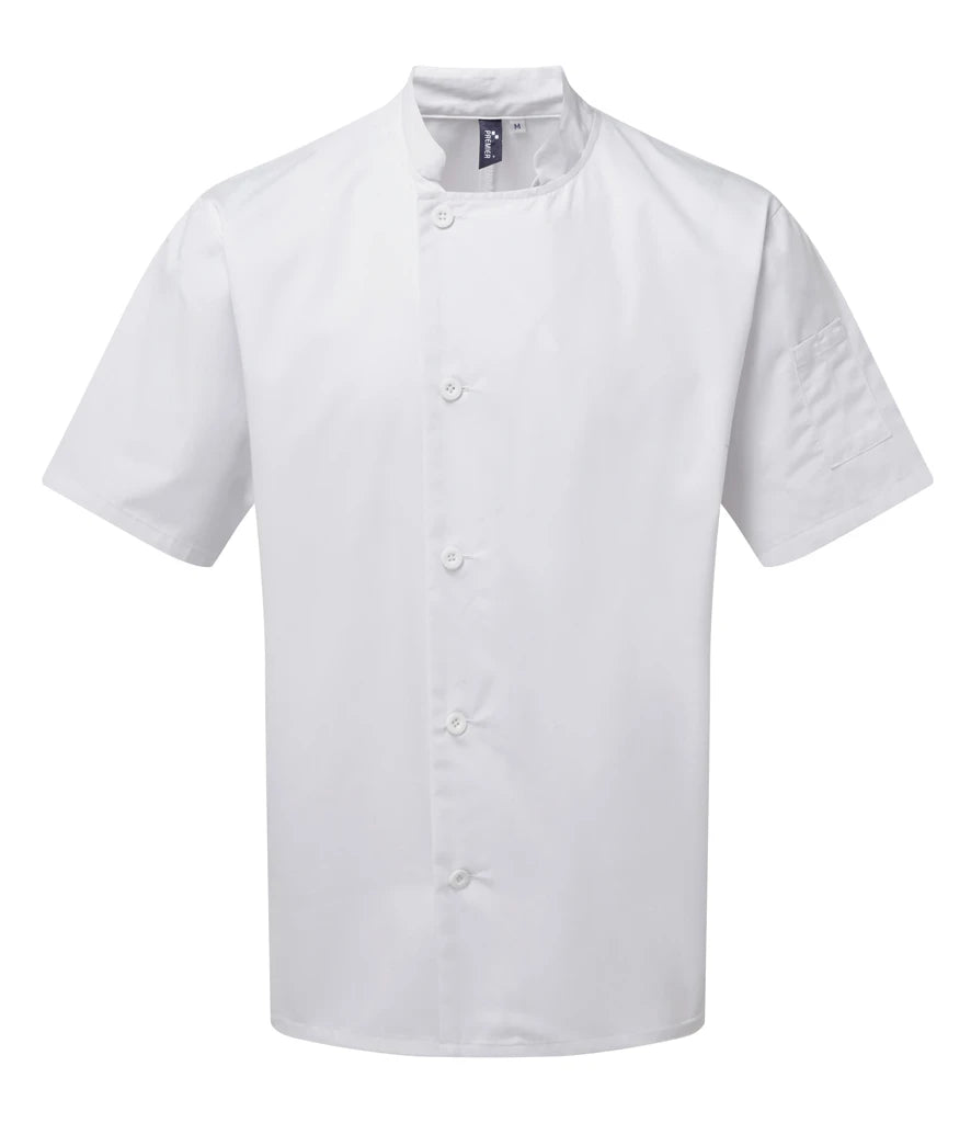 Essential Button Short Sleeve Chef's Jacket PR900