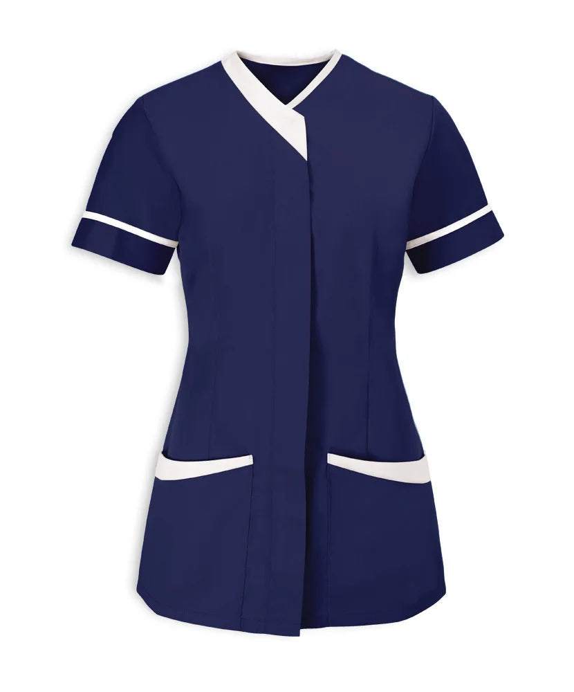 Contrast V-Neck Female Tunic NF54
