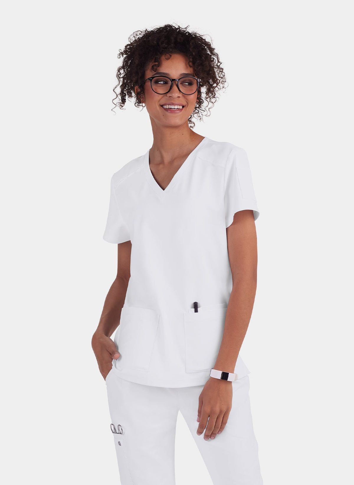 Cureology Cardi Female Stretch Scrub Top