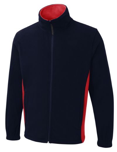 Two Tone Full Zip Fleece Jacket UC617