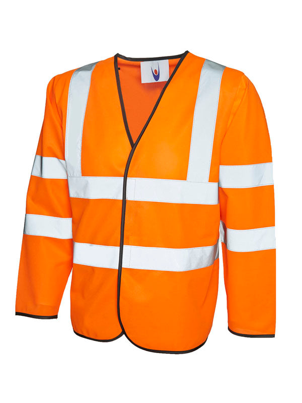 Long Sleeve Safety Hi-Vis Waist Coat UC802