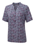 BILLIE Short Sleeve Pop-Over Print Blouse