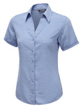 EMMA Short Sleeve Button Down Print Blouse
