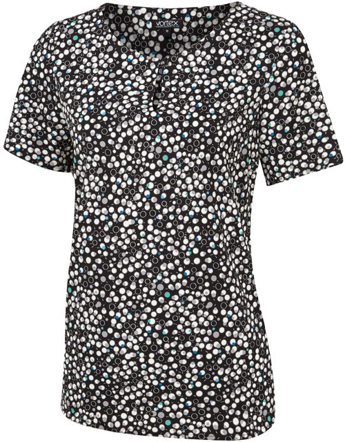 IMOGEN Short Sleeve Print Shell Blouse