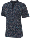 JEWEL Short Sleeve Print Pop-Over Blouse