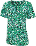 KELLY Short Sleeve Print Shell Blouse