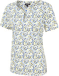 PAIGE Short Sleeve Print Shell Blouse